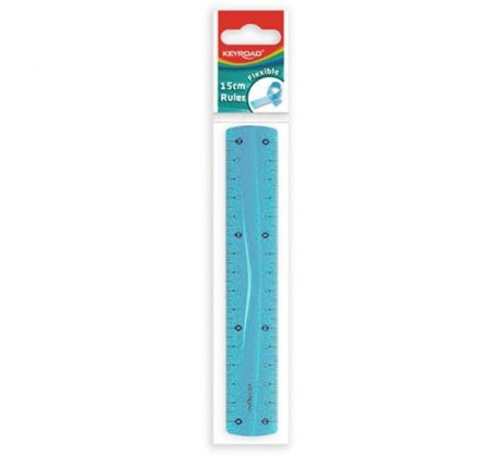 Pravítko KEYROAD 15 cm, ohybné, mix farieb