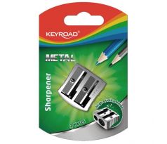 Strúhadlo KEYROAD Metal hliníkové, s dvomi otvormi, blister