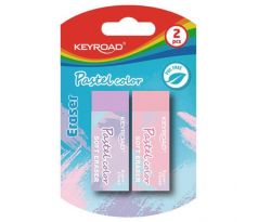 Guma KEYROAD Pastel, blister 2 ks, mix farieb