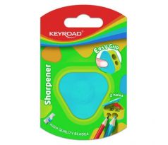 Strúhadlo KEYROAD plastové s dvomi otvormi, blister, mix farieb