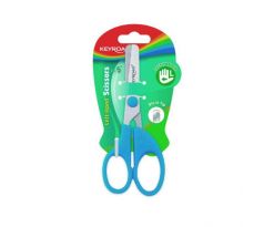 Detské nožnice KEYROAD Kids pre ľavákov 13 cm, blister, mix farieb