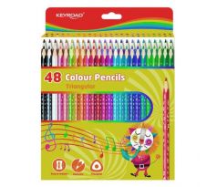 Farbičky KEYROAD drevené 48 ks, mix farieb