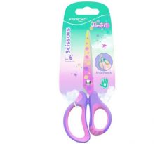 Nožnice KEYROAD s potlačou Pastel Deco ergonomické, blister, mix farieb