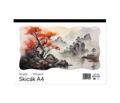 Skicár A4 10 listový biely