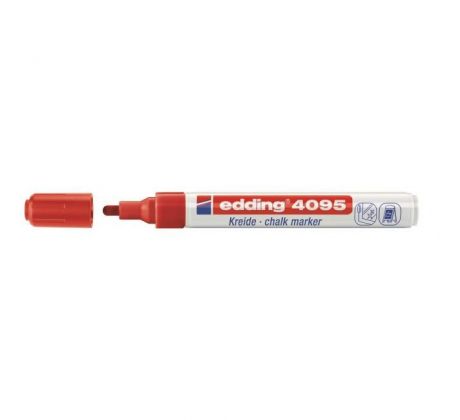 Kriedový popisovač edding 4095 červený