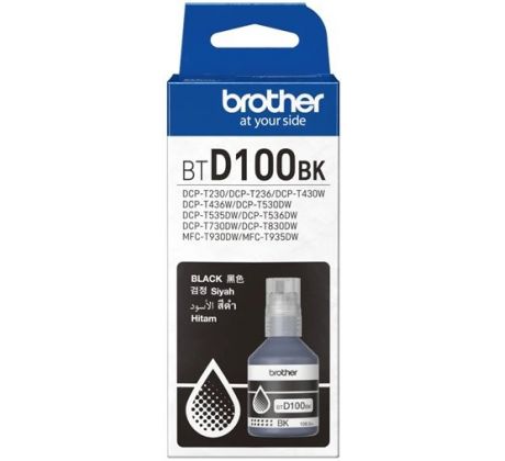 atramentová náplň BROTHER BT-D100BK Black DCP-T230/T430/T530/T730, MFC-T930 (7500 str.) (BTD100BK)