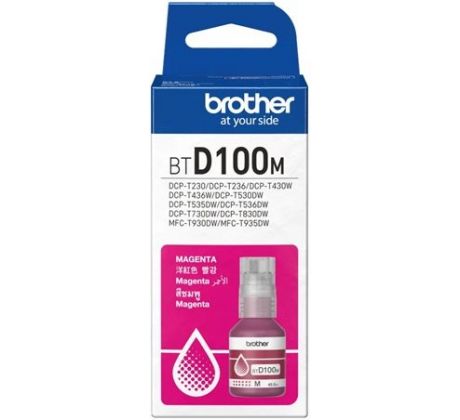 atramentová náplň BROTHER BT-D100M Magenta DCP-T230/T430/T530/T730, MFC-T930 (5000 str.) (BTD100M)