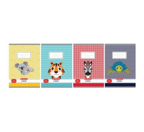 Zošit Herlitz 512, A5, linajkový, 70g/m2, mix motívov Cute Animals