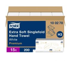 Papierové utierky extra jemné ZZ/C 2-vrstv. TORK Singlefold biele H3 (15bal.)