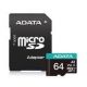 Pamäťová karta ADATA Premier micro SDXC karta 64GB UHS-I U3 Class 10 + adaptér (AUSDX64GUI3V30SA2-RA1)