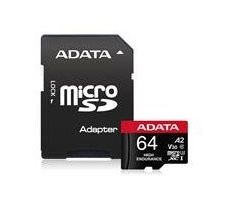 Pamäťová karta ADATA High Endurance micro SDXC karta 64GB UHS-I U3 Class 10 + adaptér (AUSDX64GUI3V30SHA2-RA1)