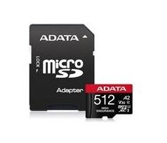 Pamäťová karta ADATA High Endurance micro SDXC karta 512GB UHS-I U3 Class 10 + adaptér (AUSDX512GUI3V30SHA2-RA1)