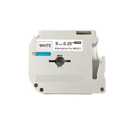 kompatibilná páska pre BROTHER MK-221 čierne písmo, biela páska Tape (9mm) (ECO-MK-221)