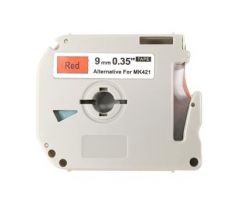 alt. páska Ecodata pre BROTHER MK-421 - čierne písmo, červená páska Tape (9mm) (ECO-MK-421)