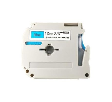 alt. páska Ecodata pre BROTHER MK-531 - čierne písmo, modrá páska Tape (12mm) (ECO-MK-531)