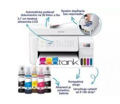 MFP "ecoTANK" farebné atramentové EPSON L5316 (biela), sieť, ADF, Wi-Fi, Ethernet, FAX (C11CJ65413)