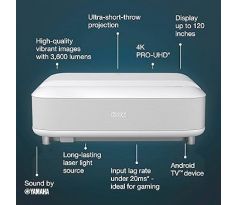 projektor EPSON EH-LS650W, 3LCD Laser, 3600 ANSI, 2 500 000:1, 4K PRO-UHD, Android TV - UST (V11HB07040)
